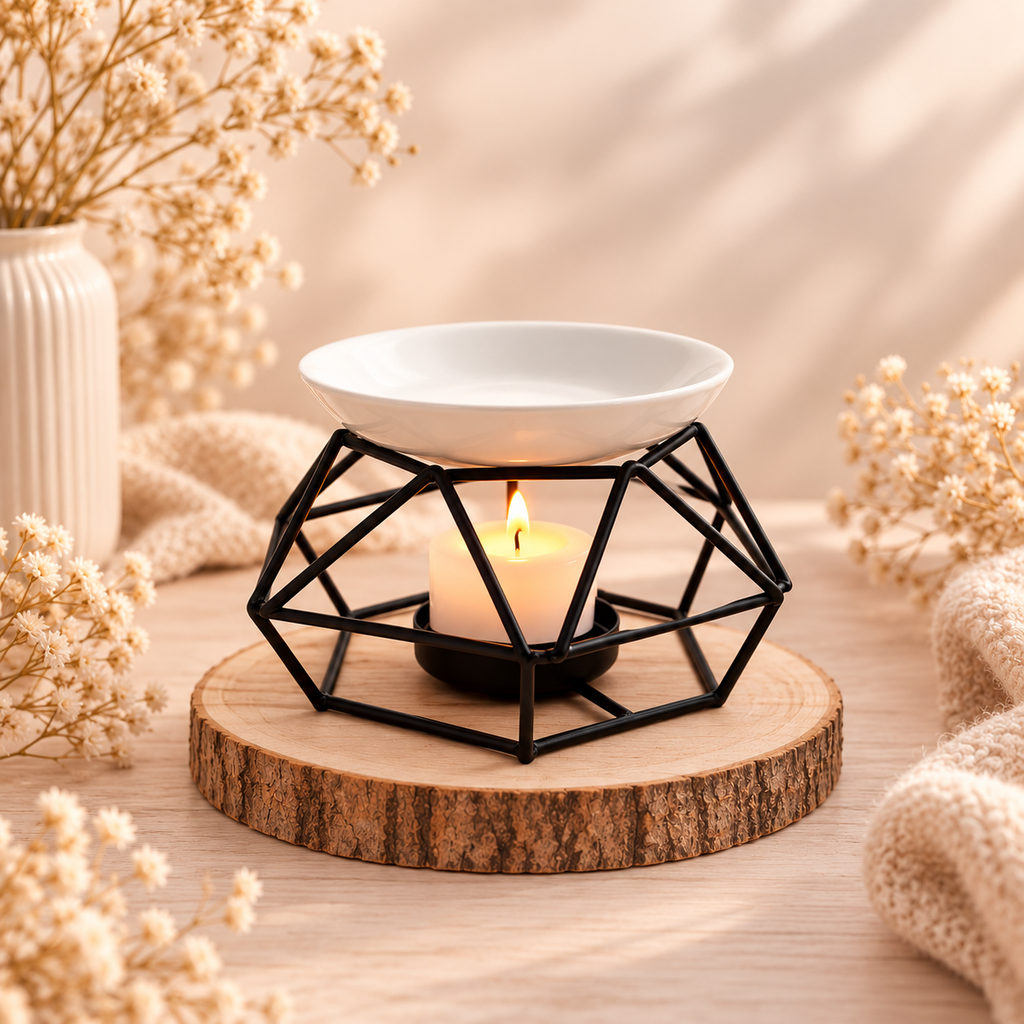 Brûle parfum Géométrique noir - Épure