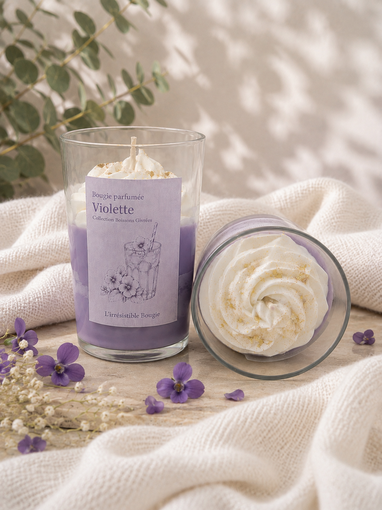 Bougie Latte Violette